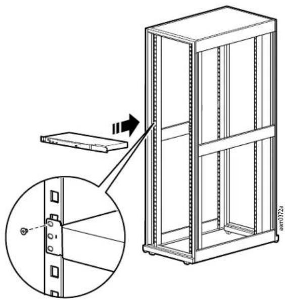 Technical diagram showing a server rack with an inset close-up of its internal structure, labeled 'EFT0198' and 'EFT0200'.