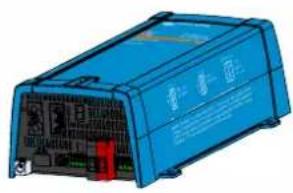 Illustration of a blue industrial electronic device with visible ports and wiring (no text or symbols)