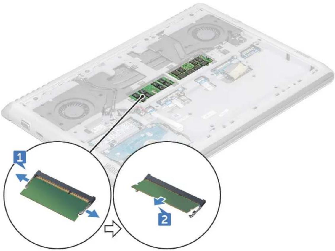 DELL Vostro 15-7570 - Vyjmutí paměťového modulu - 1