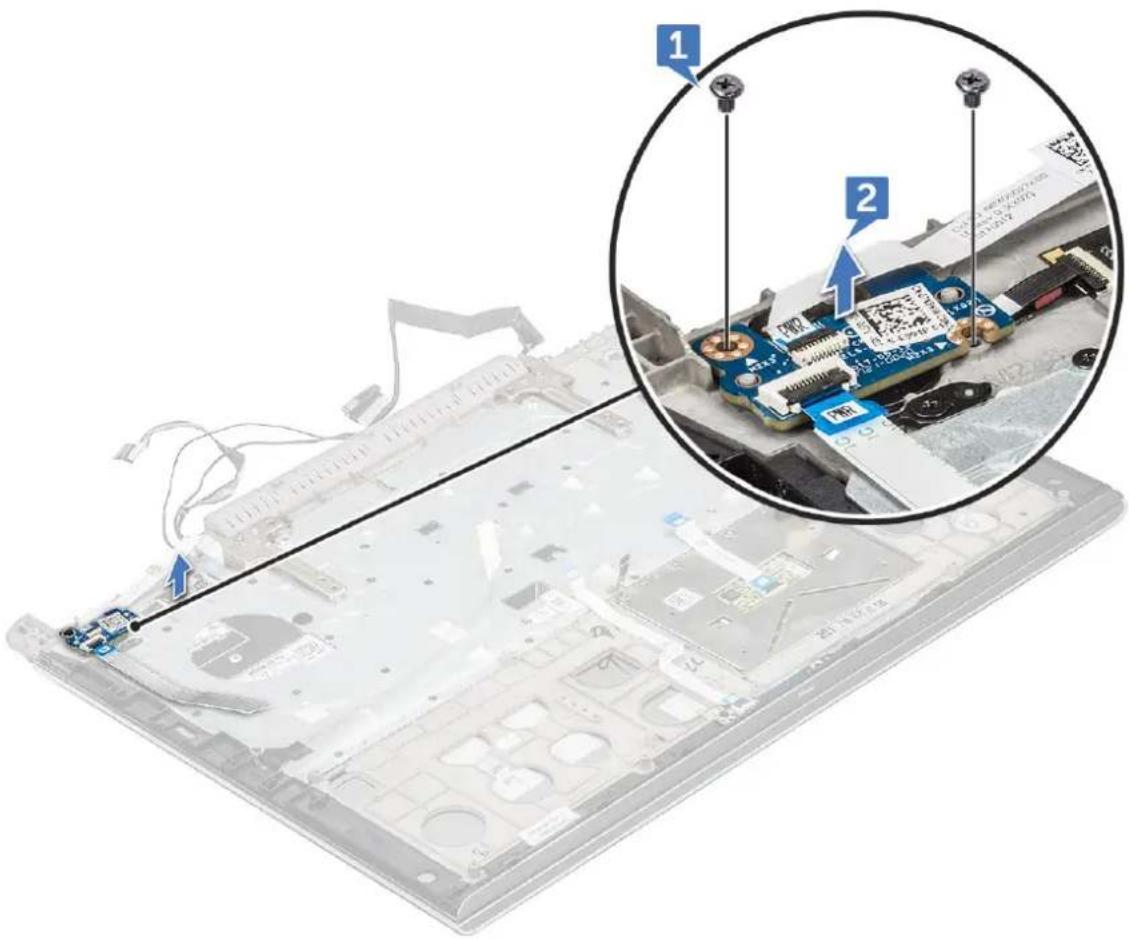 DELL Vostro 15-7570 - Demontáž desky tlačítka napájení - 2