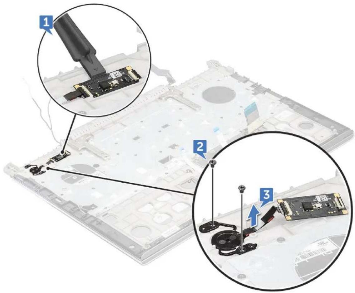 DELL Vostro 15-7570 - Demontáž čtečky otisků prstů - 1