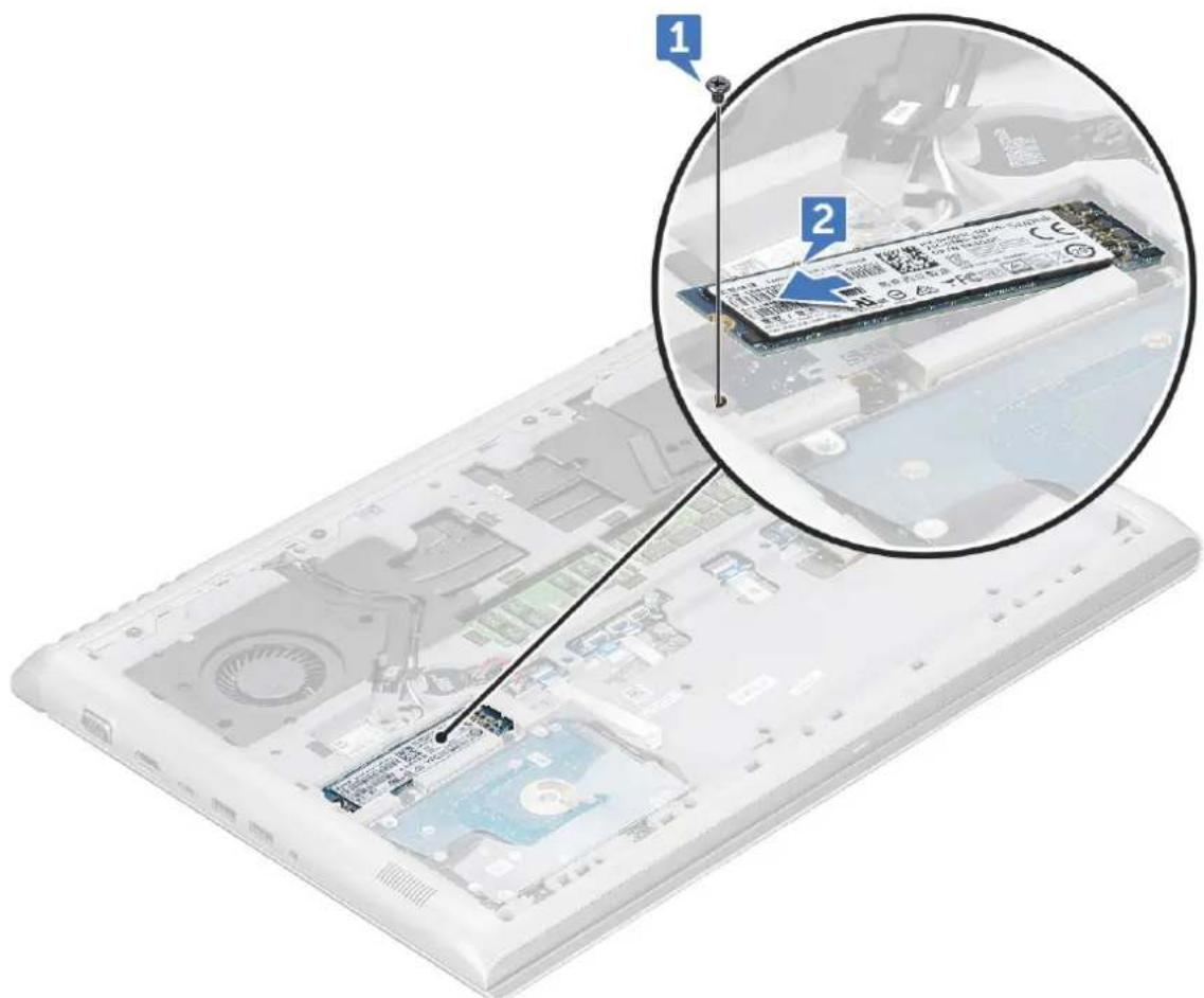 DELL Vostro 15-7570 - Demontáž disku M.2 SSD (Solid State Drive) - 1