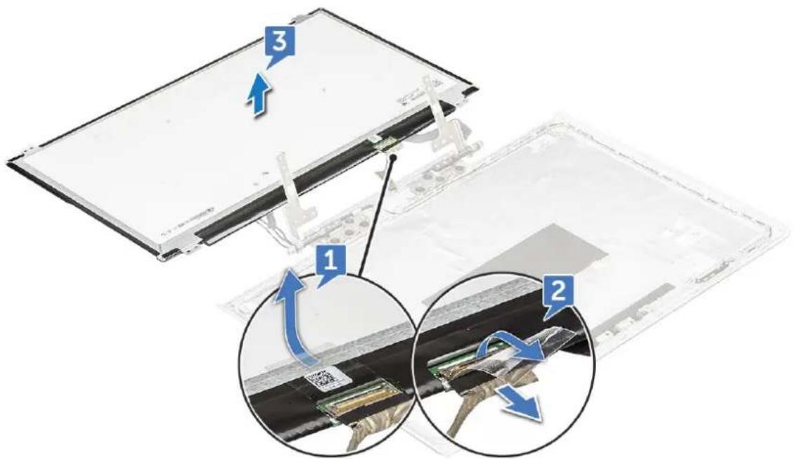 DELL Vostro 15-7570 - Demontáž panelu displeje - 2