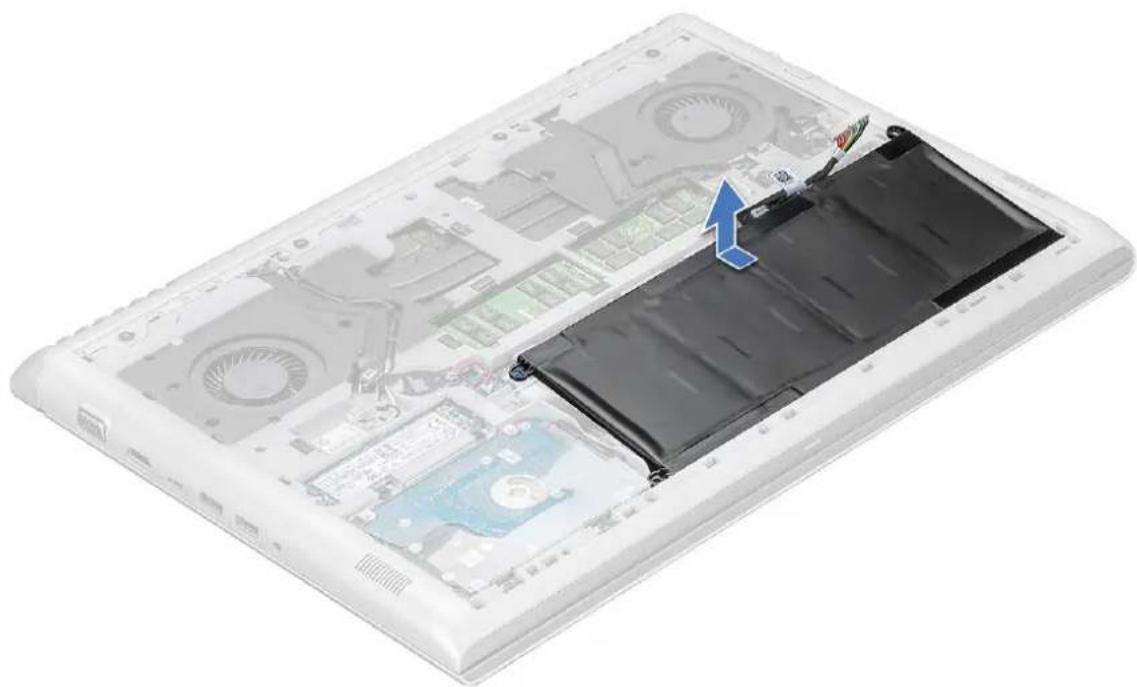DELL Vostro 15-7570 - Vyjmutí baterie - 2