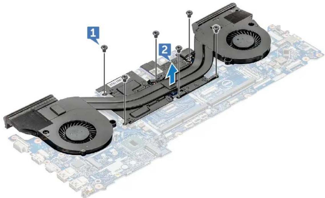 DELL Vostro 15-7570 - Demontáž sestavy chladiče - 3