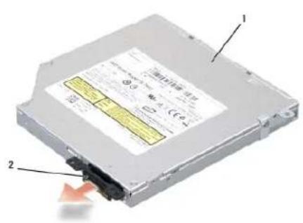 DELL Studio 1535 - Odstranění vsuvky optické jednotky - 1