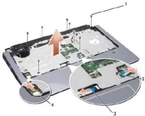 DELL Studio 1535 - Demontáž opěrky rukou - 4