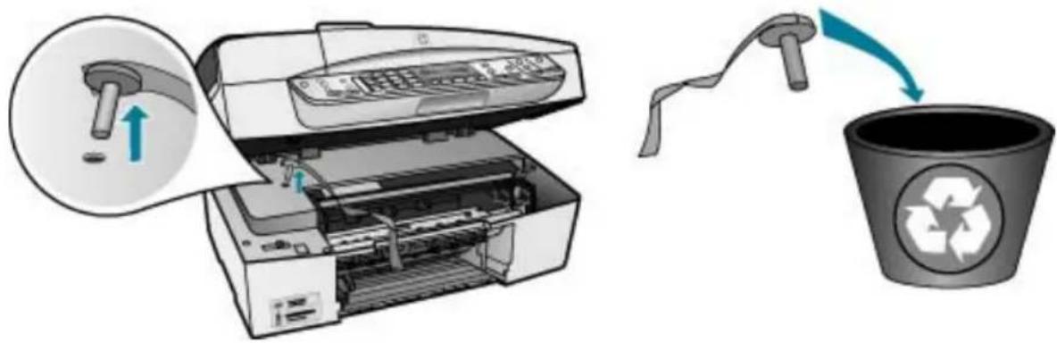 HP Officejet 6300 All-in-One - Na displeji se zobrazila zpráva o uvíznutém papíru nebo zablokovaném držáku tiskových kazet. - 1