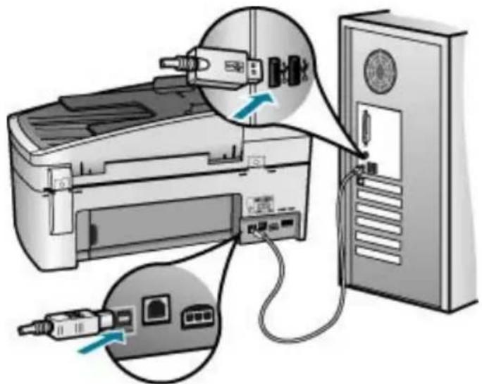 HP Officejet 6300 All-in-One - Připojil/a jsem kabel USB, ale mám problémy s použitím zařízení HP All-in-One se svým počítačem - 1