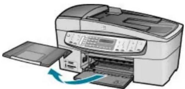 HP Officejet 6300 All-in-One - Vložení papíru maximální velikosti - 1