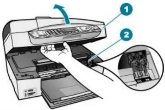 HP Officejet 6300 All-in-One - Výměna tiskových kazet - 2