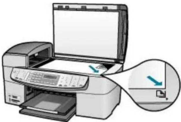 HP Officejet 6300 All-in-One - Postup skenování vyplněného zkušebního listu - 1