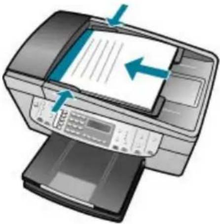 HP Officejet 6300 All-in-One - Vložení předlohy do automatického podavače - 1
