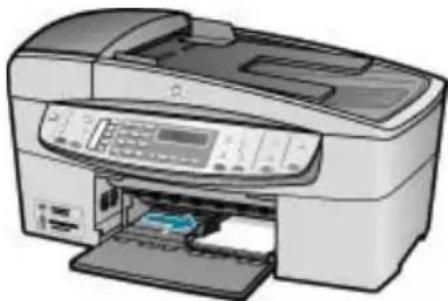 HP Officejet 6300 All-in-One - Postup při vložení fotografického papíru formátu 10 × 15 cm s chlopní do vstupního zásobníku - 2