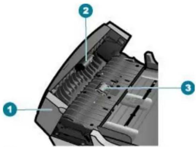 HP Officejet 6300 All-in-One - Čištění válečků a oddělovače - 1