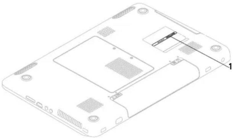 DELL Inspiron 17 N7010 - Vyhledání servisního štítku - 1
