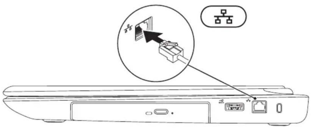 DELL Inspiron 17 N7010 - Připojení sít'ového kabelu (volitelné) - 1
