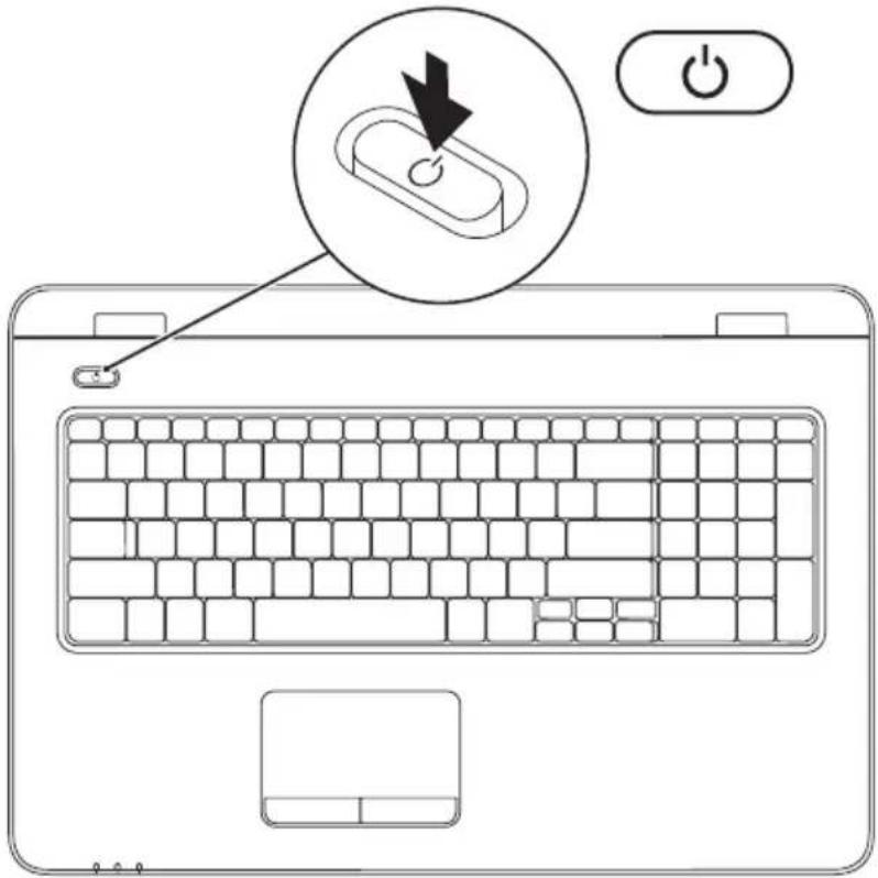 DELL Inspiron 17 N7010 - Stiskněte tlačítko napájení - 1