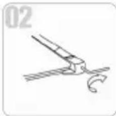 Simple line drawing of a mechanical or architectural component with no text or symbols