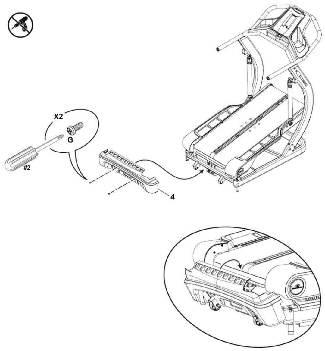Technical diagram of a vehicle-mounted device with labeled parts and exploded view, including tool, connector, and internal components.