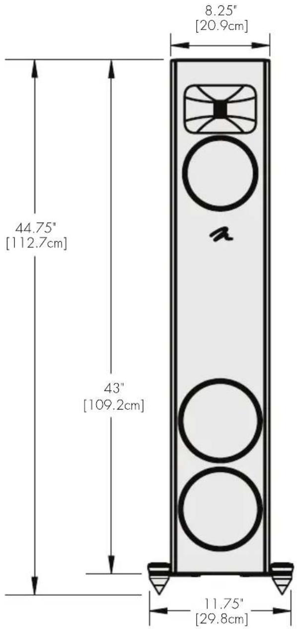 44.75" [112.7cm] 43" [109.2cm] 8.25" [20.9cm] 11.75" [29.8cm]