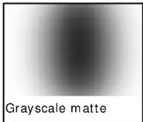 Grayscale matte