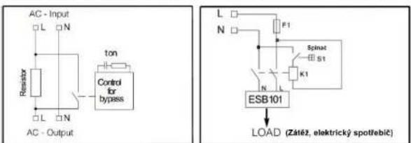 Camtec ESB101 - Popis funkce omezovače rozběhového proudu - 2