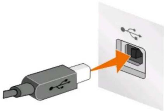 DELL V313 - Jak připojím instalační kabel? - 2