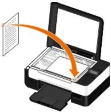 DELL V305w - Pokládání originálních dokumentů na skleněnou plochu skeneru - 3
