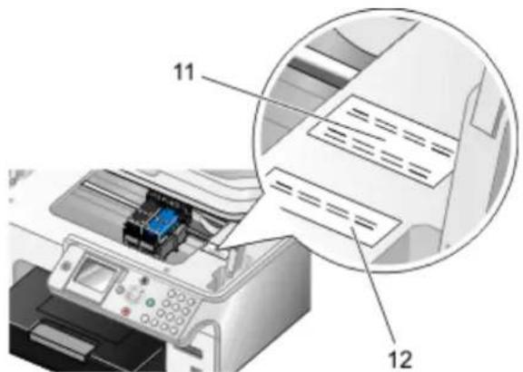 DELL 968w - Popis částí tiskárny - 2
