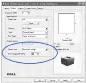 DELL 5330dn - Tisk zmenšeného nebo zvětšeného dokumentu - 1