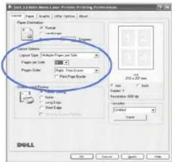 DELL 5330dn - Tisk více stránek na jeden list papíru - 1
