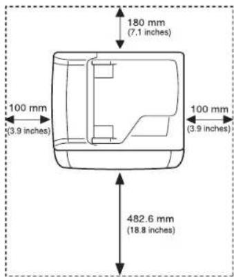 180 mm (7.1 inches) 100 mm (3.9 inches) 100 mm (3.9 inches) 482.6 mm (18.8 inches)