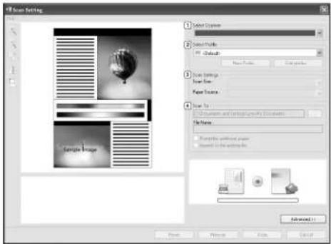 DELL 2145cn - Otevře se okno Scan Setting. - 1