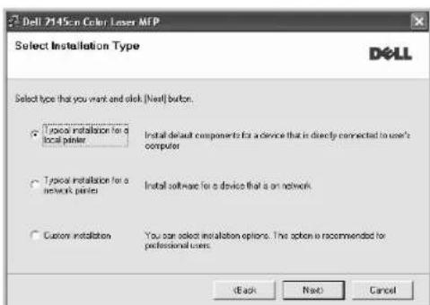 DELL 2145cn - Typická instalace - 2