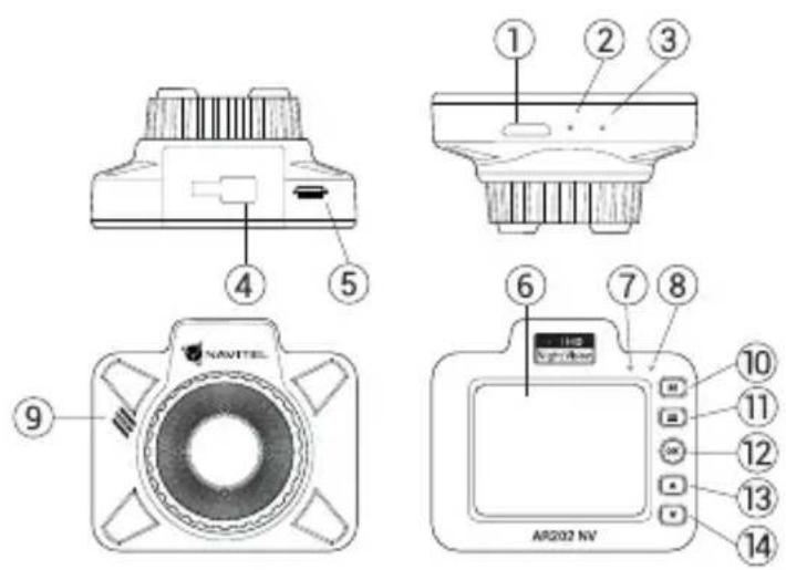 Navitel AR202 NV - Device layout - 1