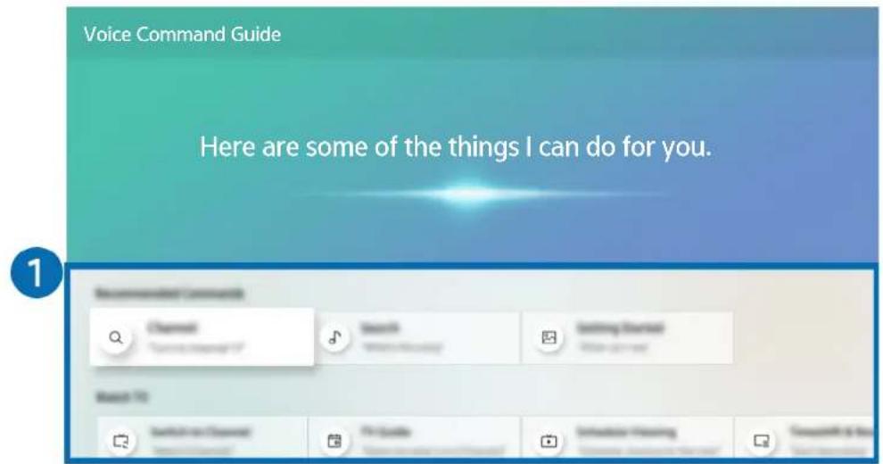 SAMSUNG The Frame UA65LS03NAJ - 了解 Voice Command Guide - 1
