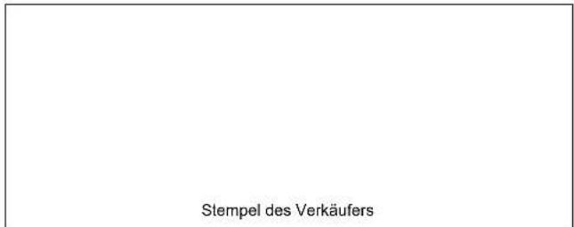Stempel des Verkäufers