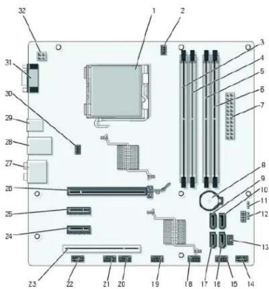 DELL Inspiron 518 - Součásti základní desky - 1