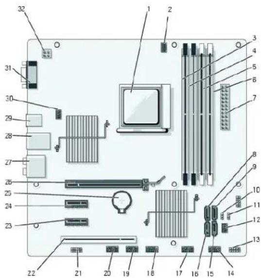 DELL Inspiron 518 - Součásti základní desky - 2