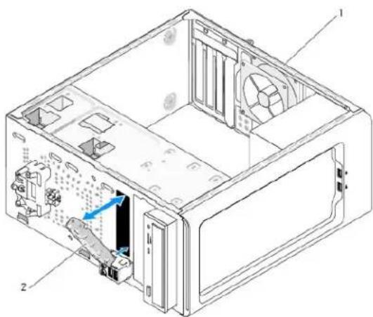 DELL Inspiron 518 - Nasazení vložky panelu jednotky - 1