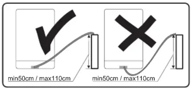 min50cm / max110cm min50cm / max110cm