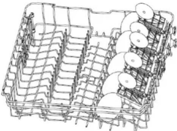 Technical line drawing of a multi-tiered mechanical assembly with internal components (no text or symbols)