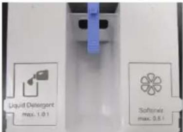 Liquid Detergent max. 1.0 l Softener max. 0.5 l