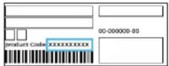 product Code xxxxxxxxxxxx 00-000000-00