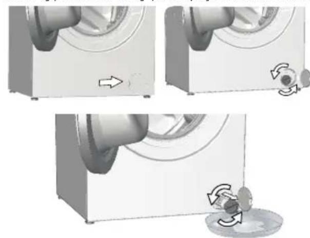 BEKO B5WFU58418WCSHBC - Chcete-li vyčistit znečištěný filtr a vypustit vodu: - 3