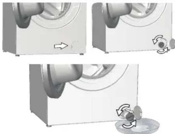 BEKO B5WFU58418WCSHBC - Chcete-li vyčistit znečištěný filtr a vypustit vodu: - 3