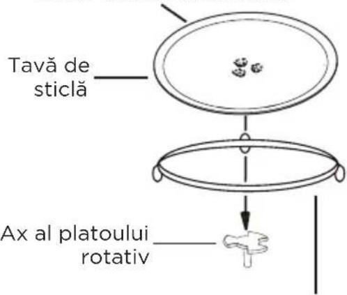 Tavă de sticlă Ax al platoului rotativ