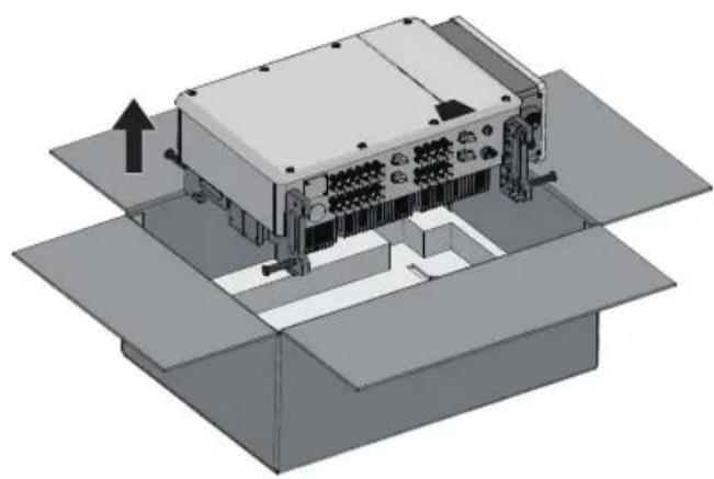 3D technical illustration of an electronic device with internal components and a directional arrow indicating movement (no text or symbols present)