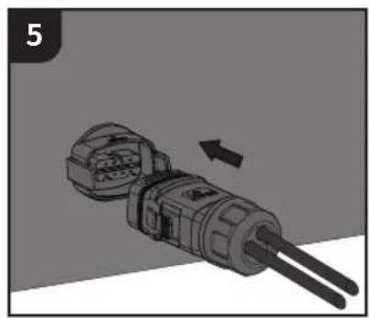 3D illustration of a mechanical connector with two leads and a directional arrow (no text or symbols)